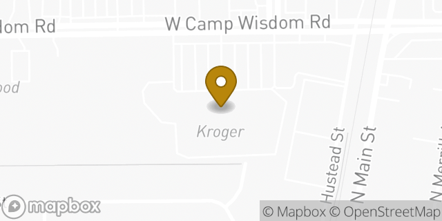 Map showing the location of Kroger in Duncanville, TX