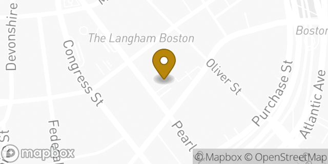 Map showing the location of Equinox Franklin Street in Boston, MA 02110