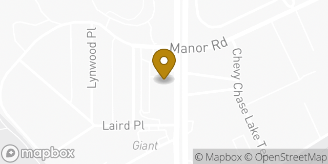 Map showing the location of Starbucks in Chevy Chase, MD 20815