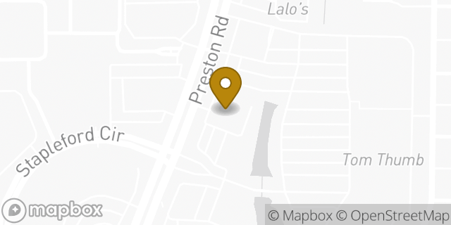 Map showing the location of Amazon Locker - Arrie in Dallas, TX 75252