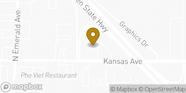 Map showing the location of Amazon Locker - Bowing in Modesto, CA 95351