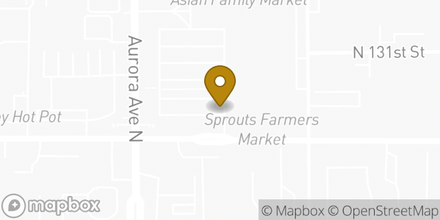 Map showing the location of HomeGoods in Seattle, WA 98133