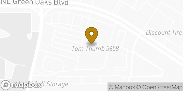 Map showing the location of Tom Thumb in Arlington, TX 76006