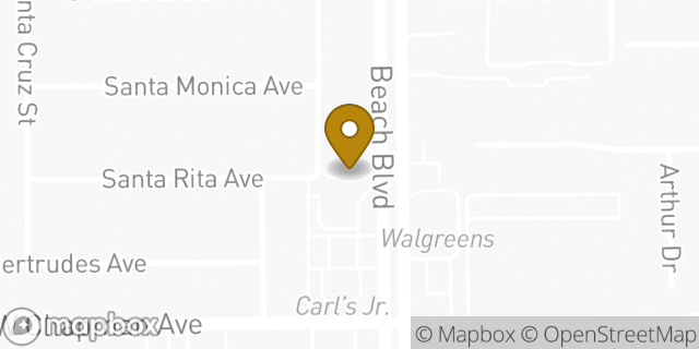 Map showing the location of Enterprise Rent-A-Car in Stanton, CA 90680