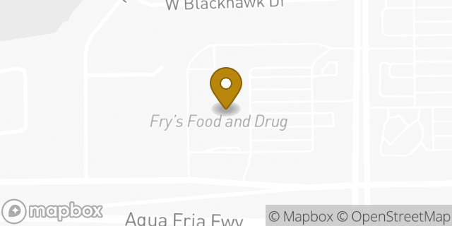 Map showing the location of Starbucks in Glendale, AZ 85308