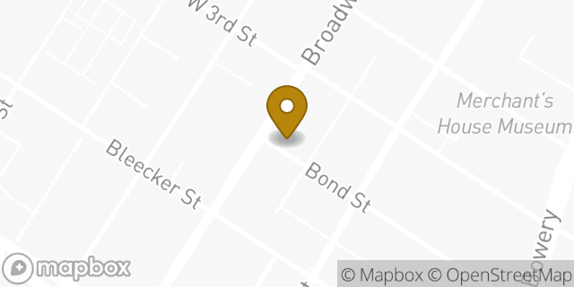 Map showing the location of Equinox Bond Street in New York, NY 10012