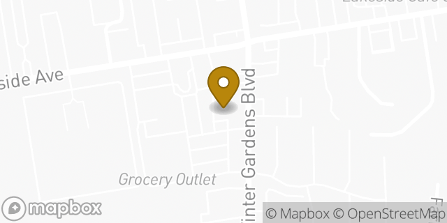 Map showing the location of Starbucks in Lakeside, CA 92040