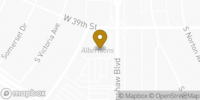 Map showing the location of Albertsons in Los Angeles, CA 90008