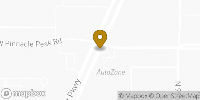Map showing the location of AutoZone in Peoria, AZ 85383