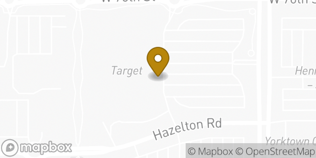 Map showing the location of Target in Edina, MN 55435
