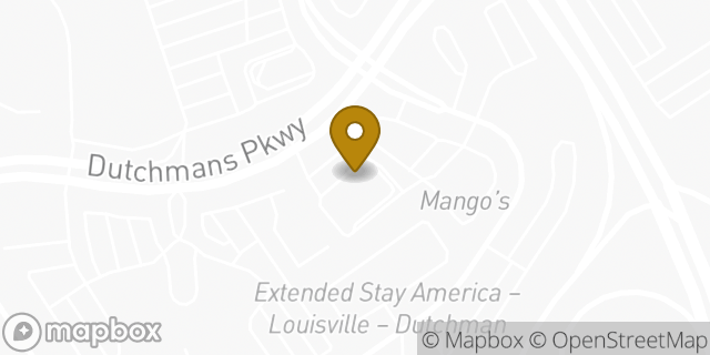 Map showing the location of Starbucks in Louisville, KY 40205