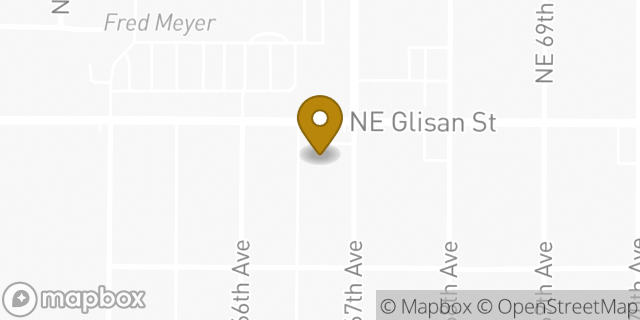Map showing the location of Amazon Locker - Corsica in Portland, OR 97213