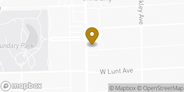 Map showing the location of Amazon Locker - Marcha in Chicago, IL 60645
