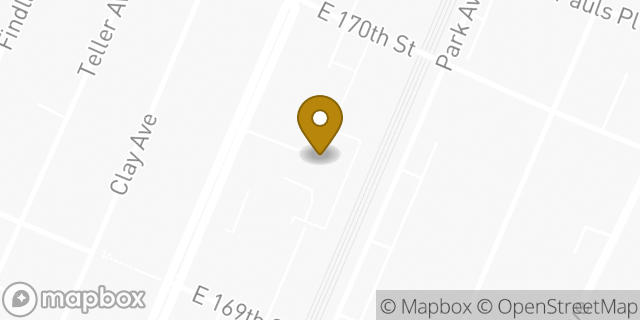 Map showing the location of Amazon Locker - Rhui in Bronx, NY 10456