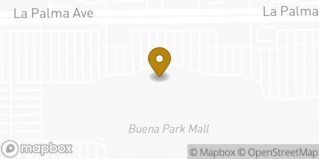 Map showing the location of Buffalo Wild Wings in Buena Park, CA 90620