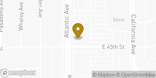 Map showing the location of The UPS Store in Long Beach, CA 90807