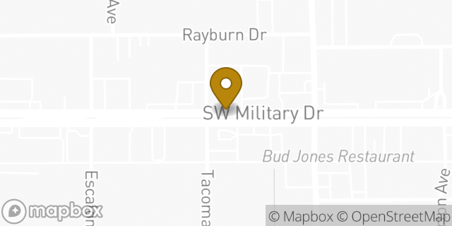 Map showing the location of Dunkin' in San Antonio, TX 78221
