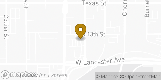 Map showing the location of QuikTrip in Fort Worth, TX 76102