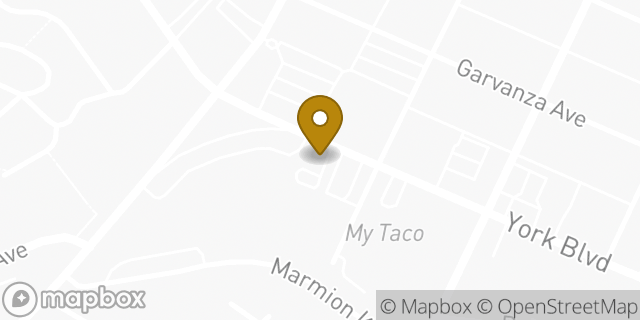 Map showing the location of Starbucks in Los Angeles, CA 90042