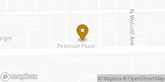 Map showing the location of Dunkin' in Chicago, IL 60660