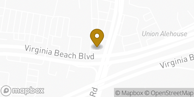 Map showing the location of Starbucks in Virginia Beach, VA 23454