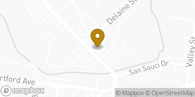 Map showing the location of Dunkin' in Providence, RI 02909
