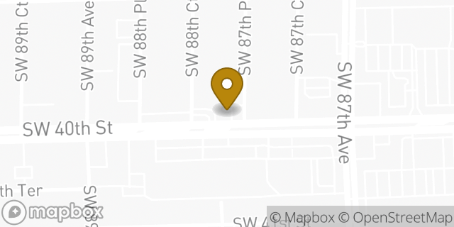Map showing the location of Papa Johns in Miami, FL 33165