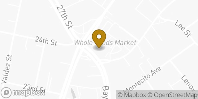 Map showing the location of Whole Foods Market in Oakland, CA 94612