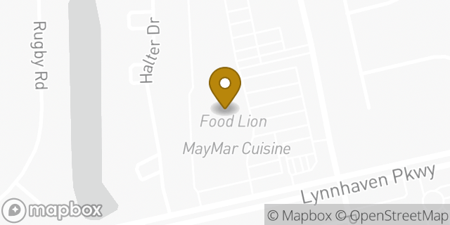Map showing the location of Food Lion in Virginia Beach, VA 23464