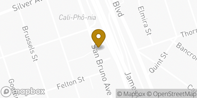 Map showing the location of Bank of America ATM in San Francisco, CA 94134