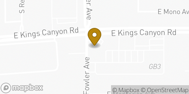 Map showing the location of 7-Eleven in Fresno, CA 93727