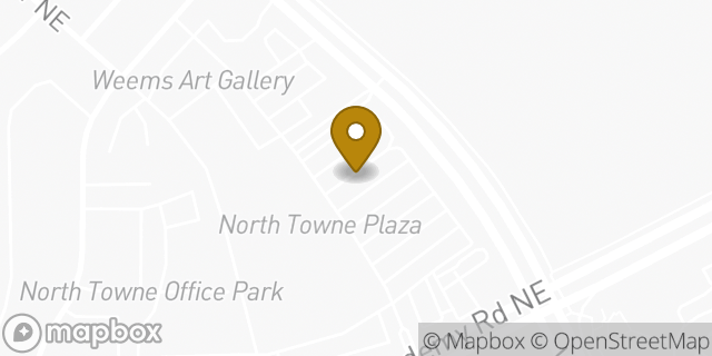 Map showing the location of Starbucks in Albuquerque, NM 87109