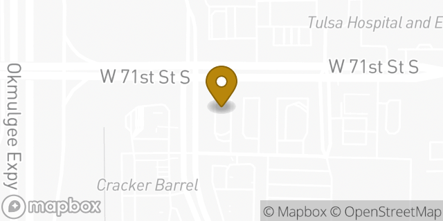 Map showing the location of McDonald's in Tulsa, OK 74132
