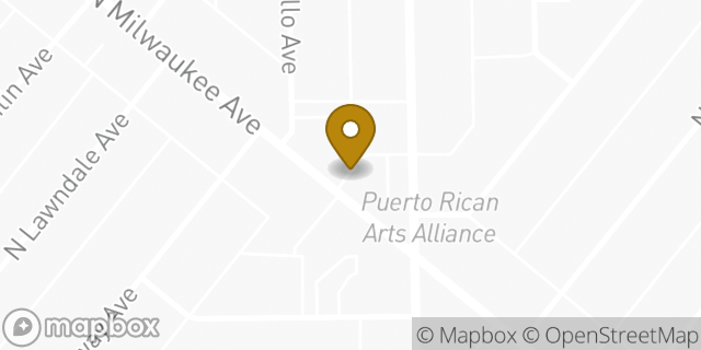 Map showing the location of Fifth Third Bank and ATM in Chicago, IL 60618