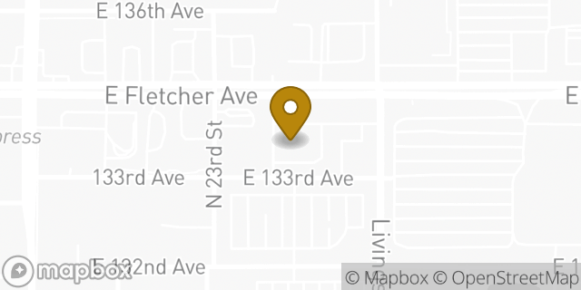 Map showing the location of Amazon Locker - Cesare in Tampa, FL 33612
