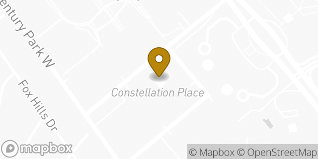 Map showing the location of WeWork Constellation Place in Los Angeles, CA 90067
