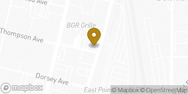Map showing the location of Regions Bank in East Point, GA 30344