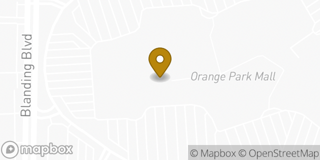 Map showing the location of Foot Locker in Orange Park, FL 32073