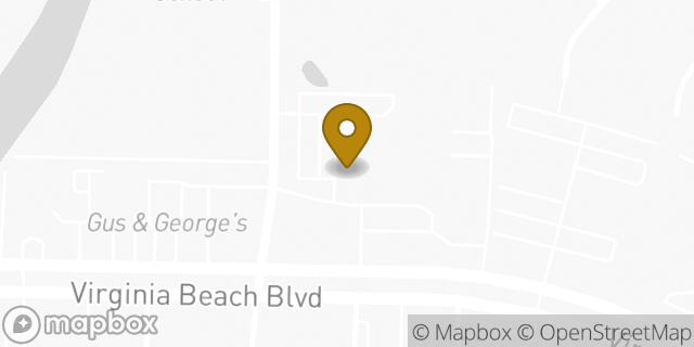 Map showing the location of Aldi in Virginia Beach, VA 23452