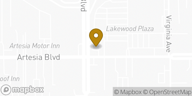 Map showing the location of Starbucks in Bellflower, CA 90706