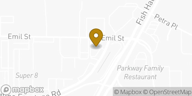 Map showing the location of Dunkin' in Madison, WI 53713