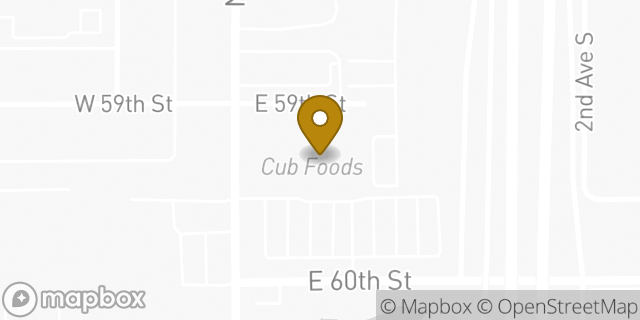 Map showing the location of Coinme in Minneapolis, MN 55419