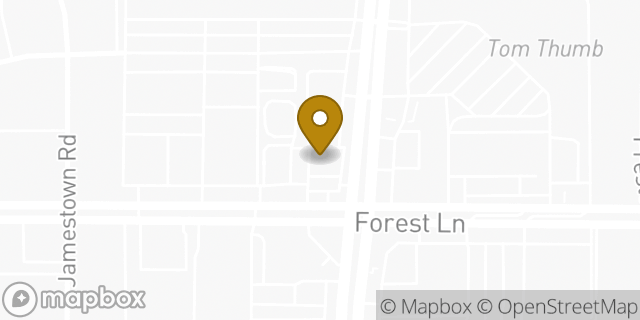 Map showing the location of Amazon Locker - Eye in Dallas, TX 75230