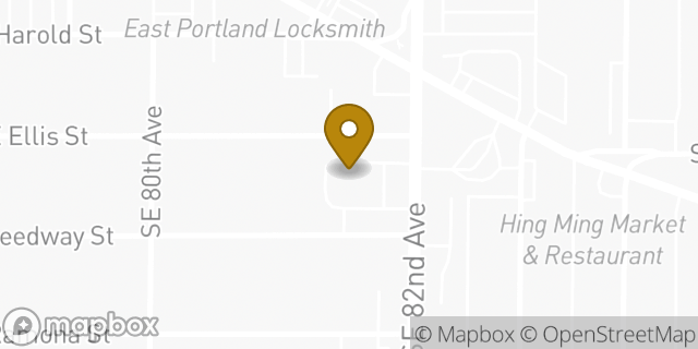 Map showing the location of McDonald's in Portland, OR 97266