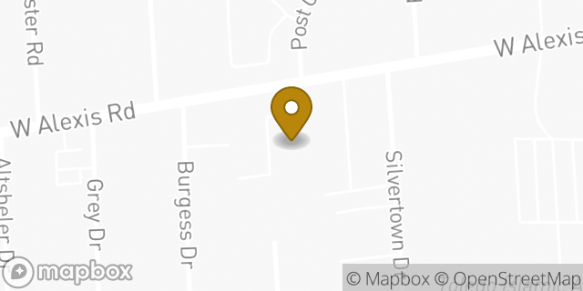 Map showing the location of AutoZone in Sylvania, OH 43560