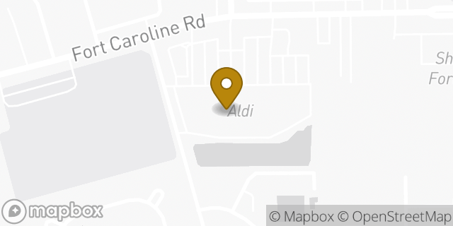 Map showing the location of Aldi in Jacksonville, FL 32277