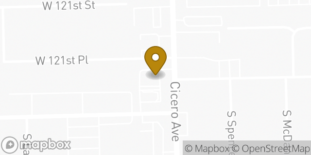 Map showing the location of Subway in Alsip, IL 60803