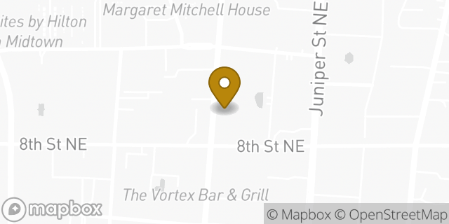 Map showing the location of The UPS Store in Atlanta, GA 30309