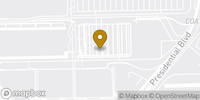 Map showing the location of Hertz Car Rental - Austin - Austin-bergstrom International Airport (AUS) in Austin, TX 78719