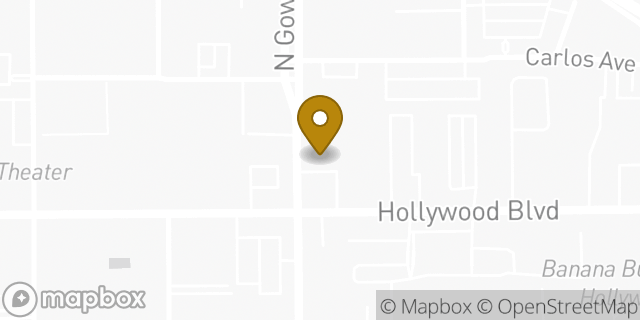 Map showing the location of Amazon Locker - Theron in Los Angeles, CA 90028